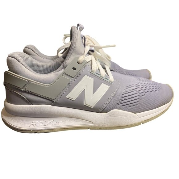 New Balance Womens Gray & White Sneakers Size 8 With REVlite Cushioning - Picture 4 of 5